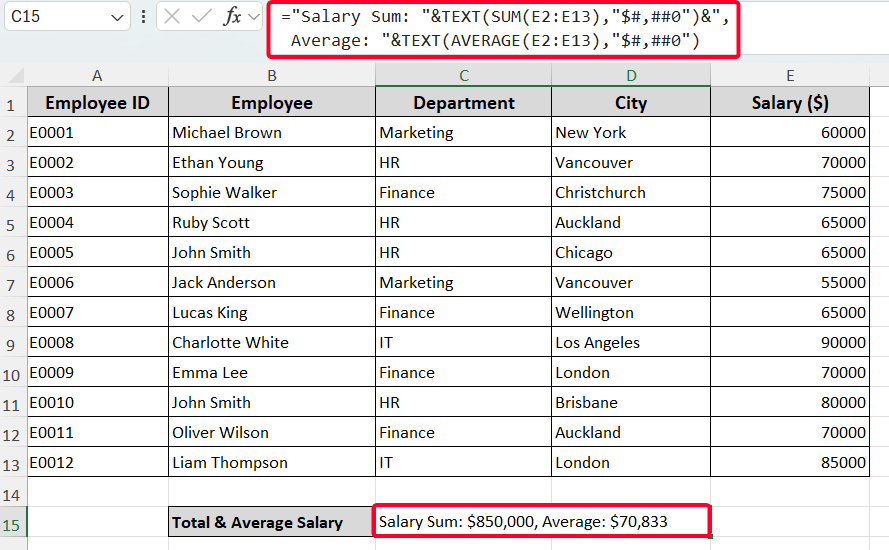 Combine Text and Number with Amersand Operator (&)