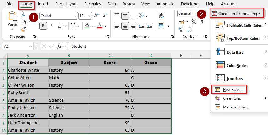 Apply Conditional Formatting Rules with a Formula to Highlight Empty Cells