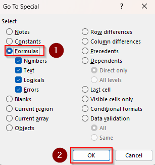 Only Protect Cells with Formulas with the Go To Special Feature