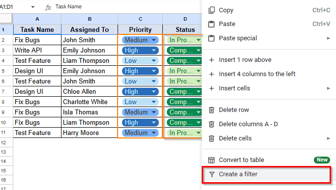 Custom Sorting Order Using Drop Down & Filter