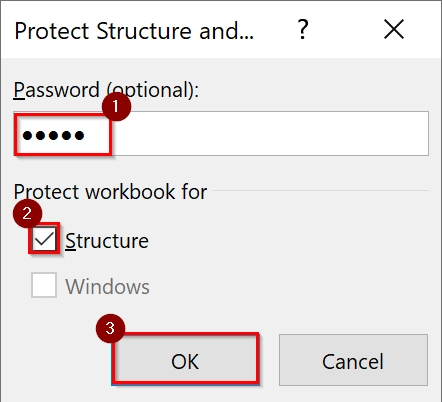 Using Protect Workbook Feature to Password Protect Excel Workbook From Opening