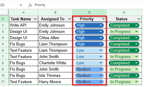 Custom Sorting Order Using Drop Down & Filter