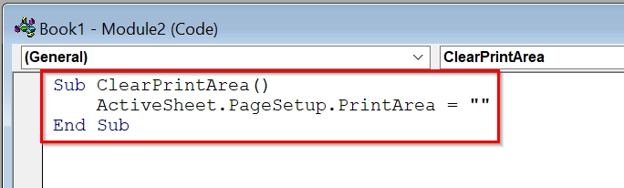 Applying VBA Macro to Clear Print Area in Excel