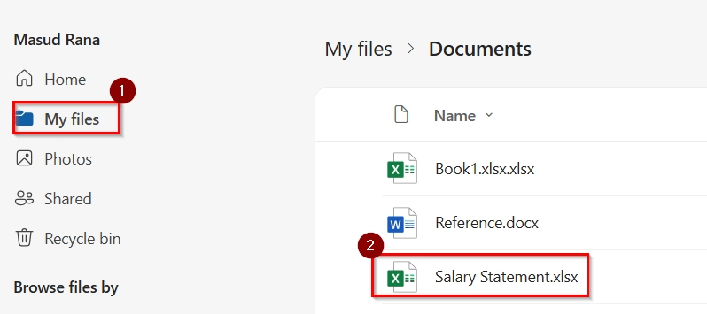 Recover Unsaved Excel File from OneDrive Recycle Bin