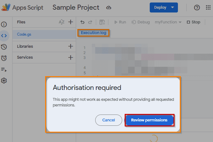 Rotate Header Text Using Google Apps Script