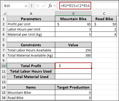 Using Solver for Sensitivity Analysis