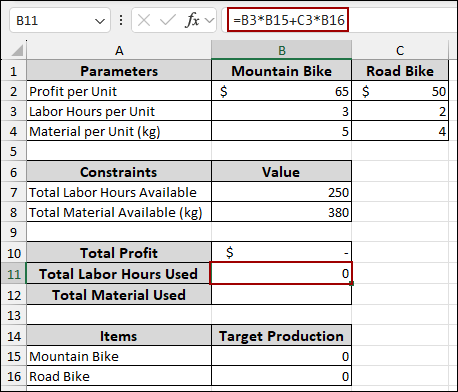Using Solver for Sensitivity Analysis