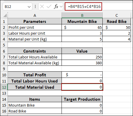 Using Solver for Sensitivity Analysis