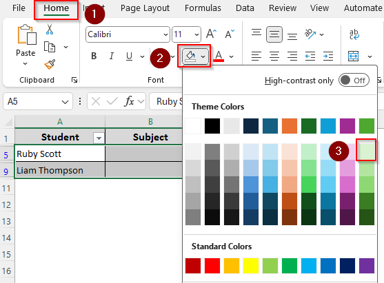 Use a Filter to Find and Highlight Rows with Blank Cells