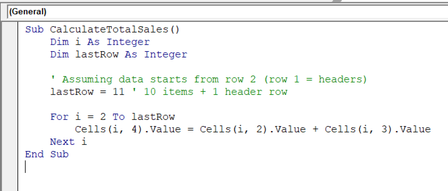 How to Use For Next Loop in Excel VBA - Excel Insider