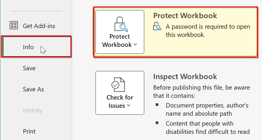 Enabling Encrypt with Password to Protect Excel Workbook from Opening