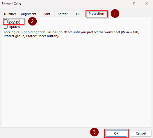 Lock Cells Using the Format Cells and Protect Sheet Features