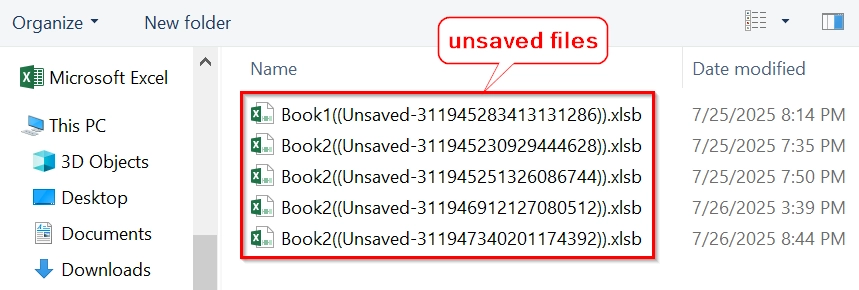 Using Excel Options to Recover Unsaved Excel File