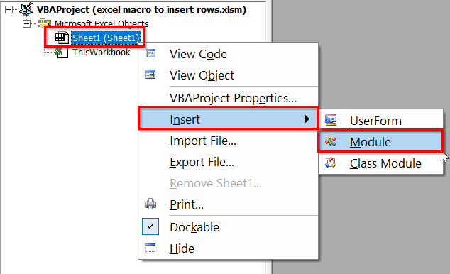Insert a Single Row with Excel VBA
