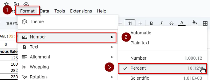 Calculating Average of Existing Percentages