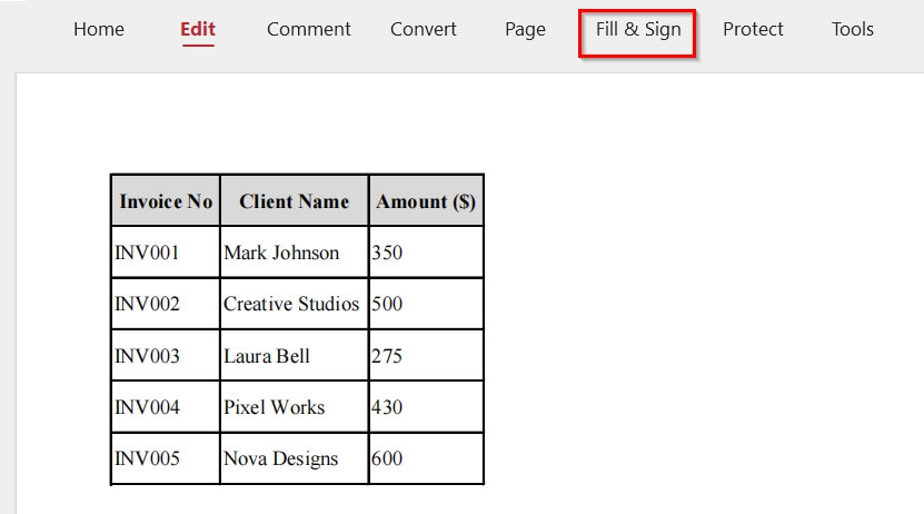 Signing Excel File with Digital Signature as a PDF or Attachment