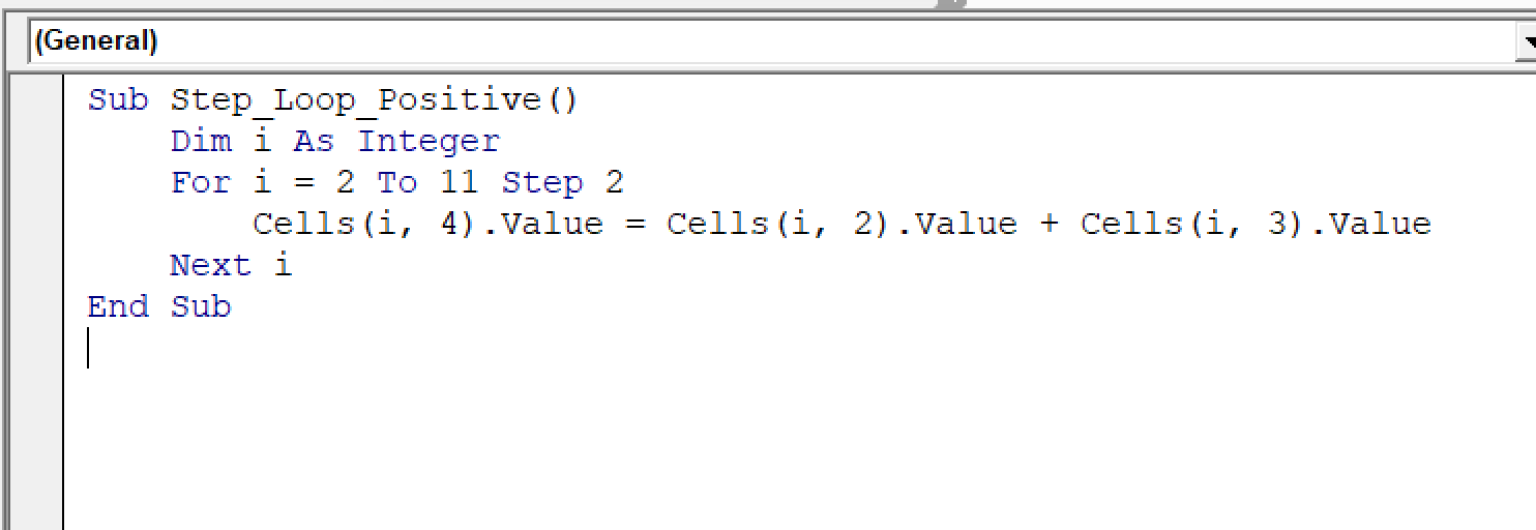 How to Use For Next Loop in Excel VBA - Excel Insider