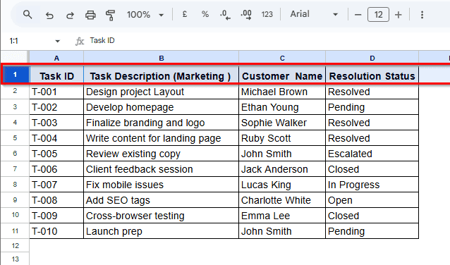 Resize Row Precisely (Using Context Menu)