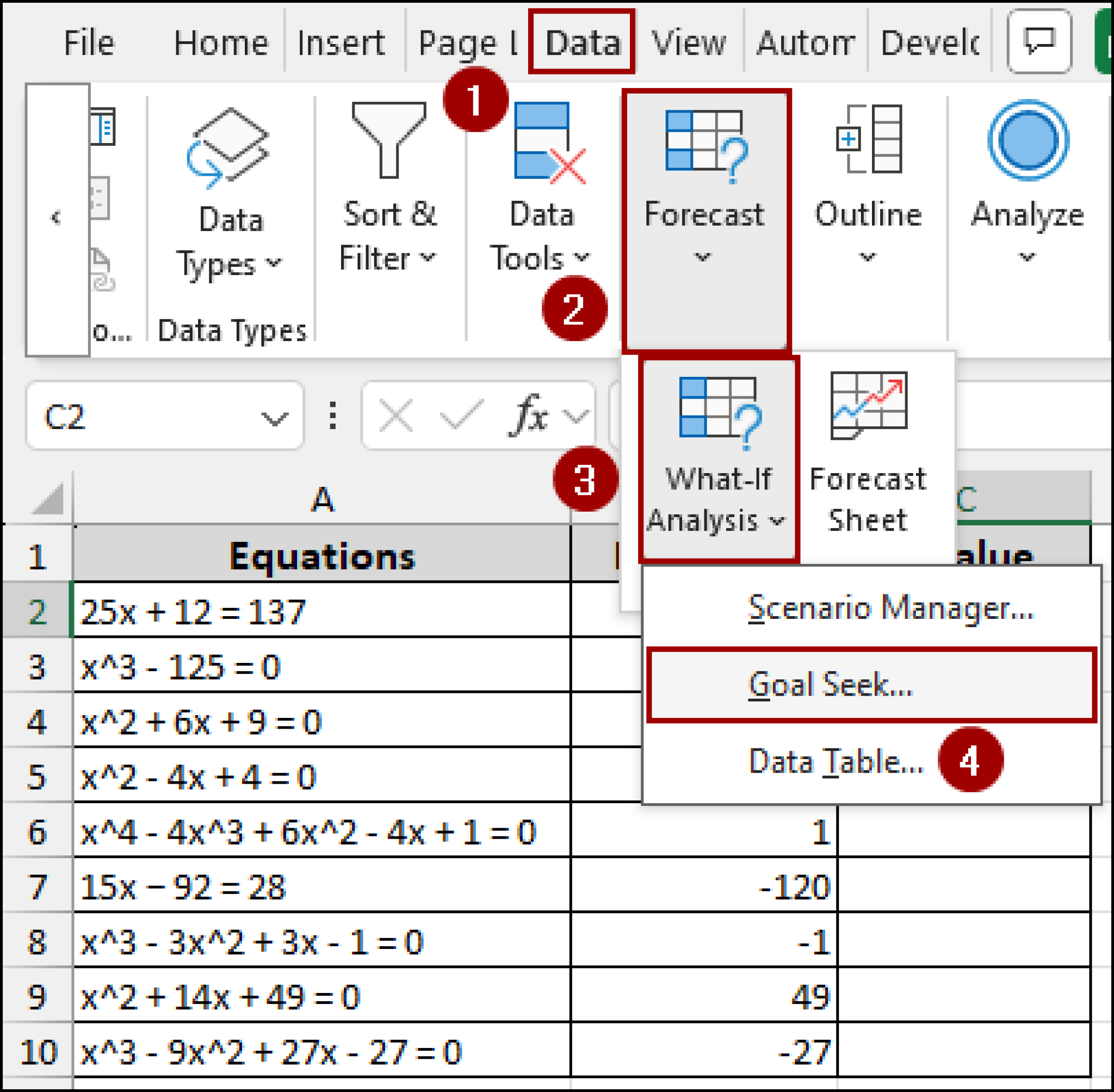 How to Solve for X in Excel (Using Goal Seek & Solver Tools) - Excel ...