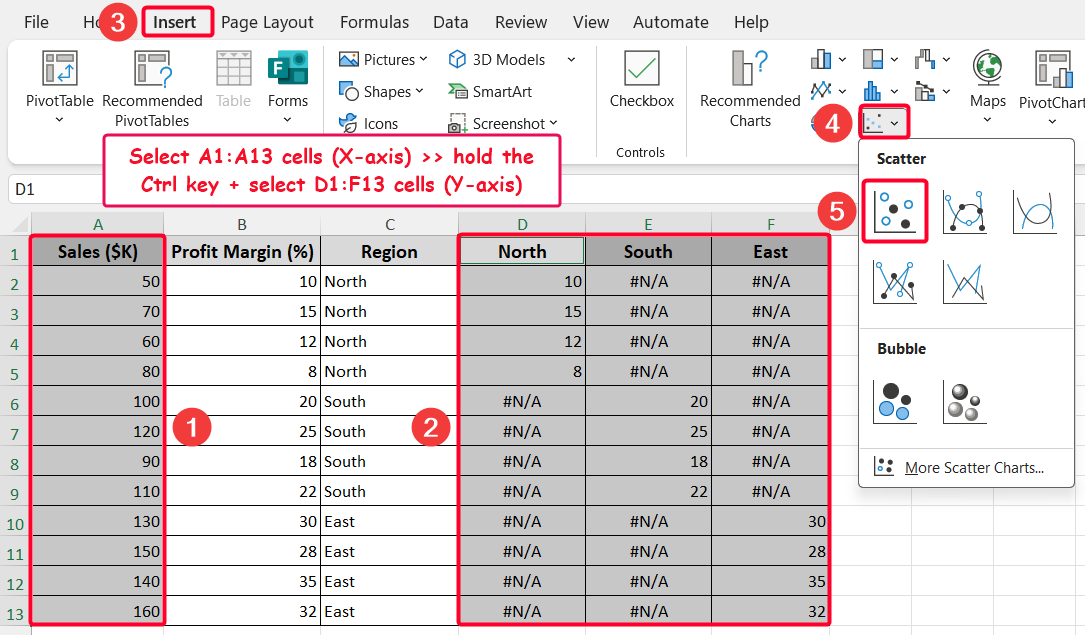 Color Scatter Plot by Group Using Helper Columns