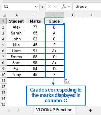 Use VLOOKUP to Return Values Within a Range