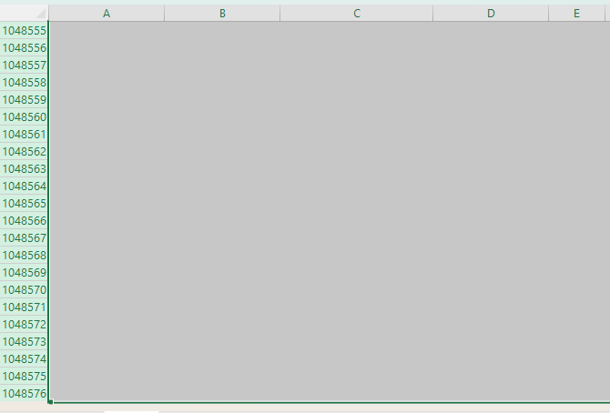 Manually Highlight Bottom Rows in Bulk and Delete