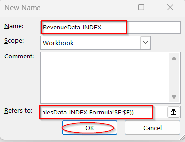 Use Non-Volatile Dynamic Named Ranges with INDEX Function