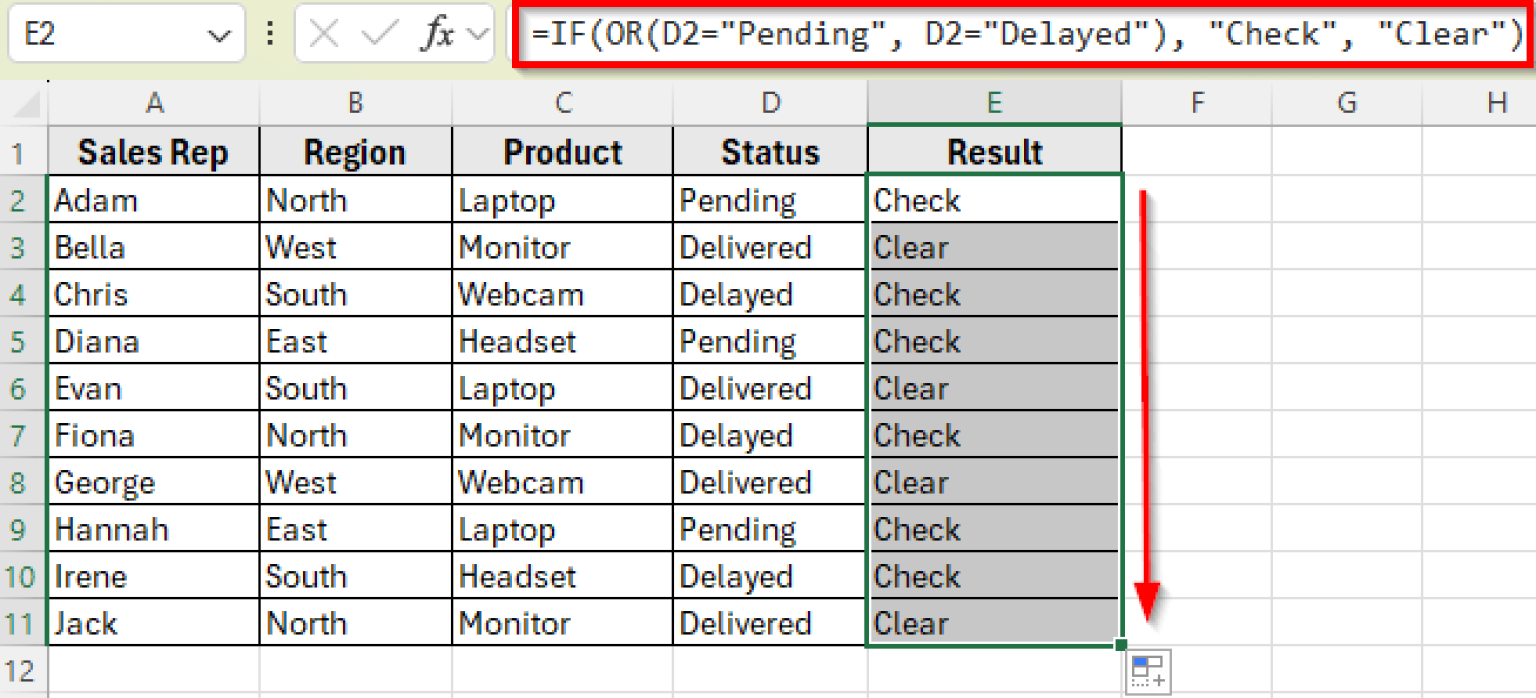How to Use IF Function with OR Statement in Excel - Excel Insider