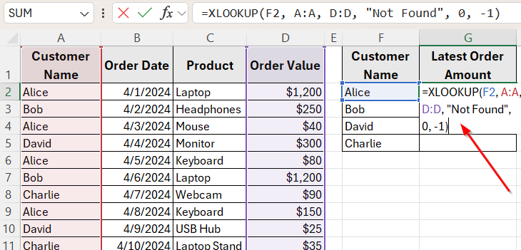 Use XLOOKUP with Multiple Lookup Values