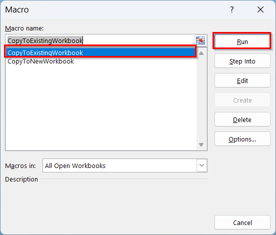 Copy Worksheet to Another Workbook That Is Open