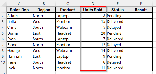 Example 3: Use IF OR with Numbers to Flag Low Sales or Target Regions
