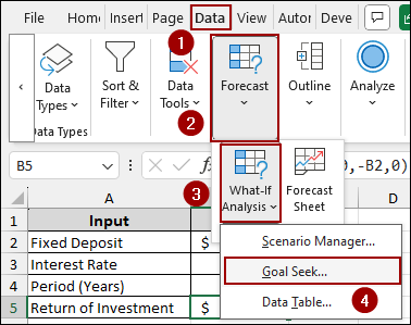 3 Examples to Use Goal Seek in Excel
