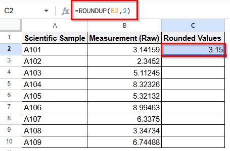 Using ROUNDUP and ROUNDDOWN Functions