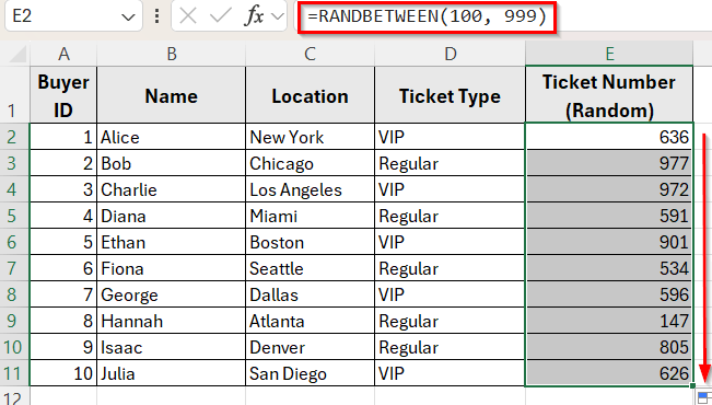 Using RANDBETWEEN with Remove Duplicates (For Older Excel Versions)