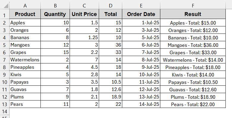 Use Ampersand (&) To Combine Text And Number