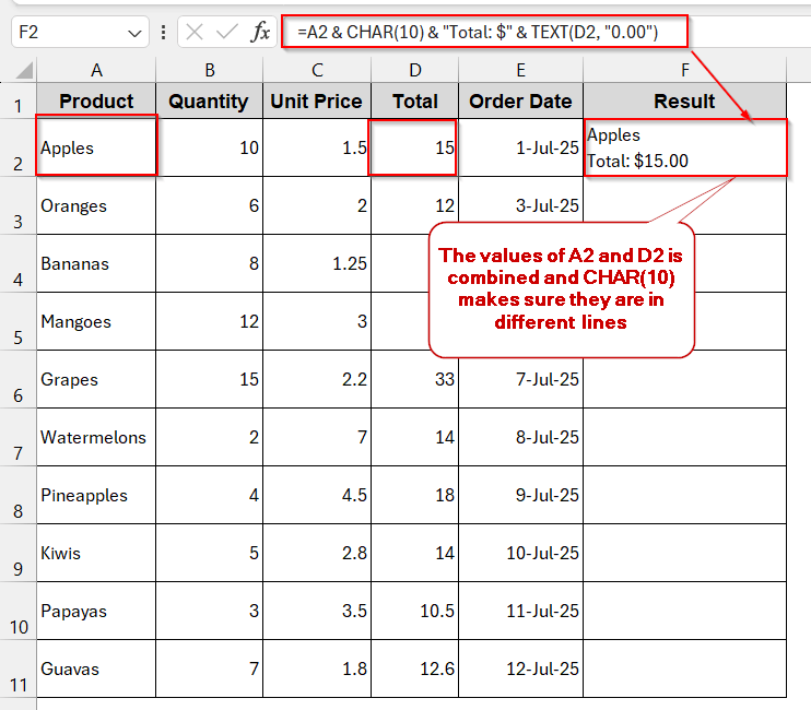 Make Multi-Line Labels by Merging Text And Numbers