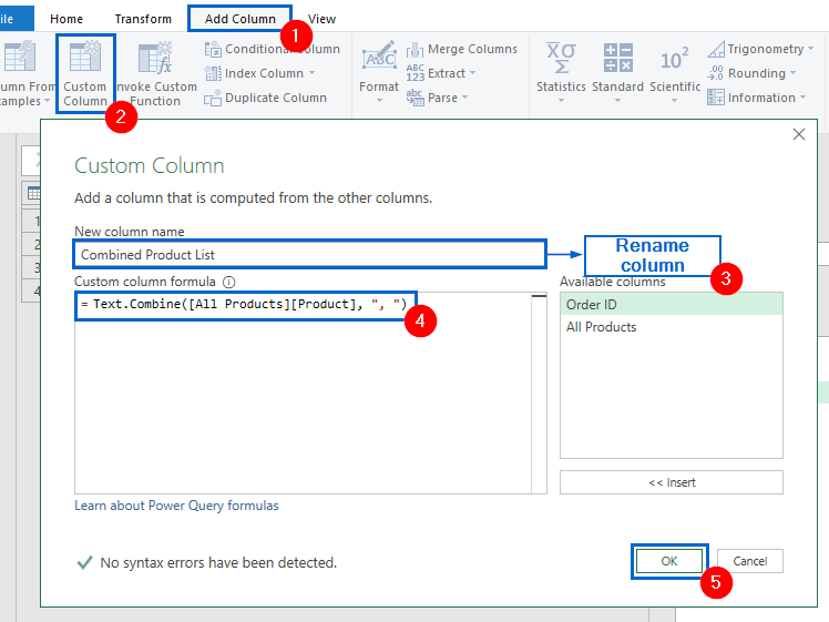 Combine Rows Automatically Using Power Query