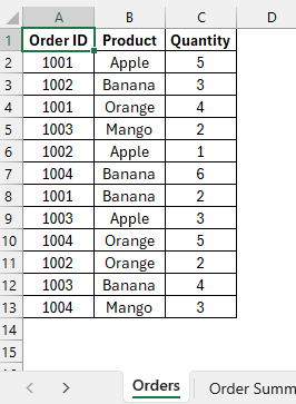 Combine Product Names Using TEXTJOIN and FILTER Functions