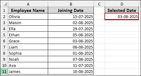 Using Cell Reference to Check Dates Older Than a Certain Date