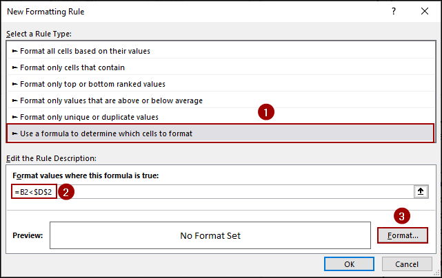 Using Cell Reference to Check Dates Older Than a Certain Date