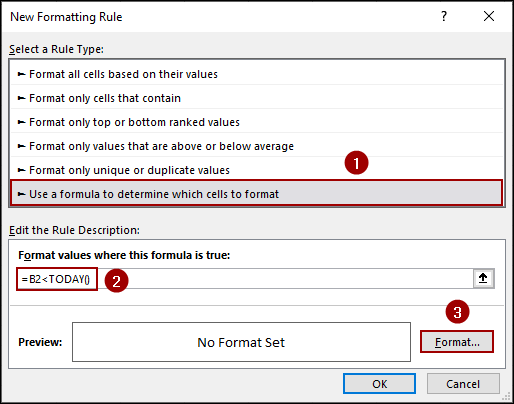 Applying Excel Functions to Check Dates Older Than a Certain Date