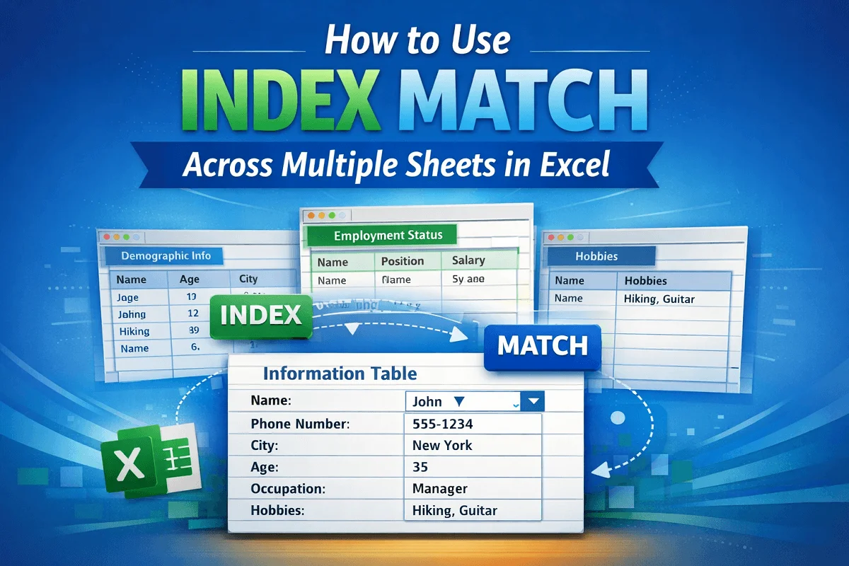 How to Use INDEX MATCH Across Multiple Sheets in Excel - Excel Insider