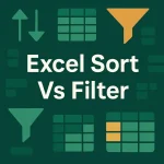 featured image - difference between sort and filter in excel