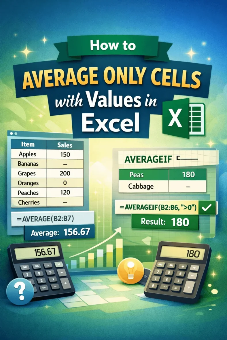 featured image - excel average only cells with values