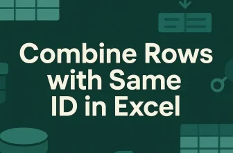 featured image - excel combine rows with same id