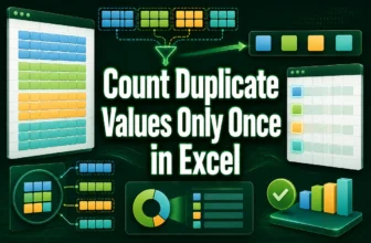 featured image - excel count duplicate values only once