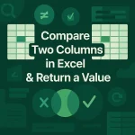 featured image - excel formula to compare two columns and return a value