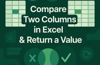 featured image - excel formula to compare two columns and return a value