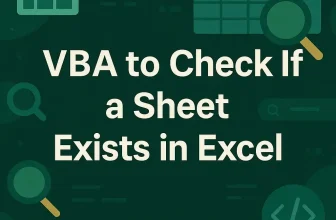 featured image - excel vba check if sheet exists