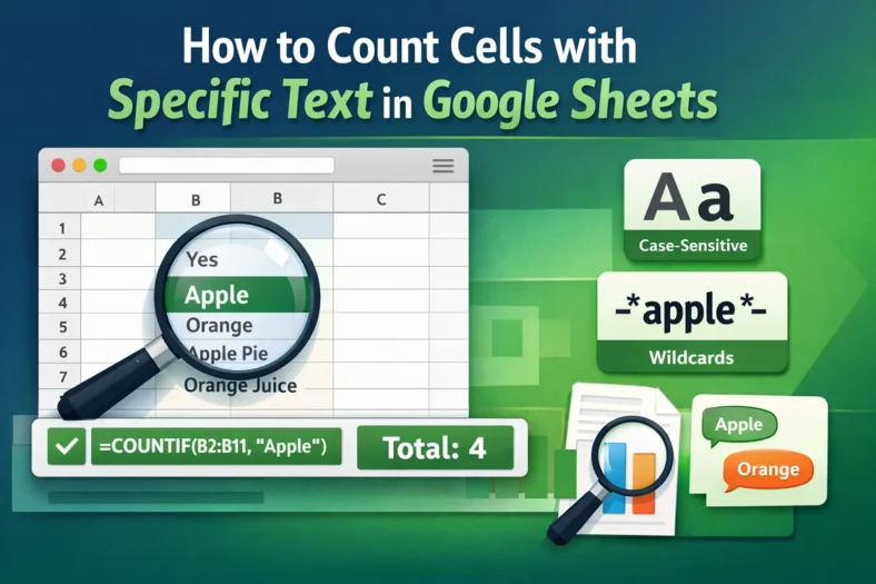 featured image - google sheets count number of cells with specific text